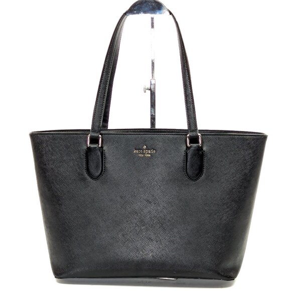 KATE SPADE Dally Laurel Way Saffiano Leather Zip Top Tote Black - Picture 1 of 15